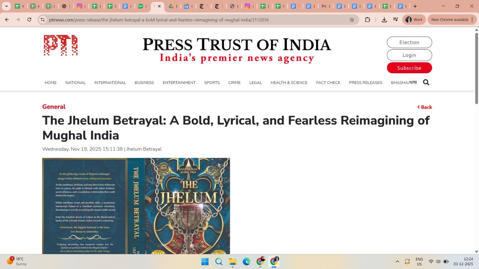 The Jhelum Betrayal - PTI News